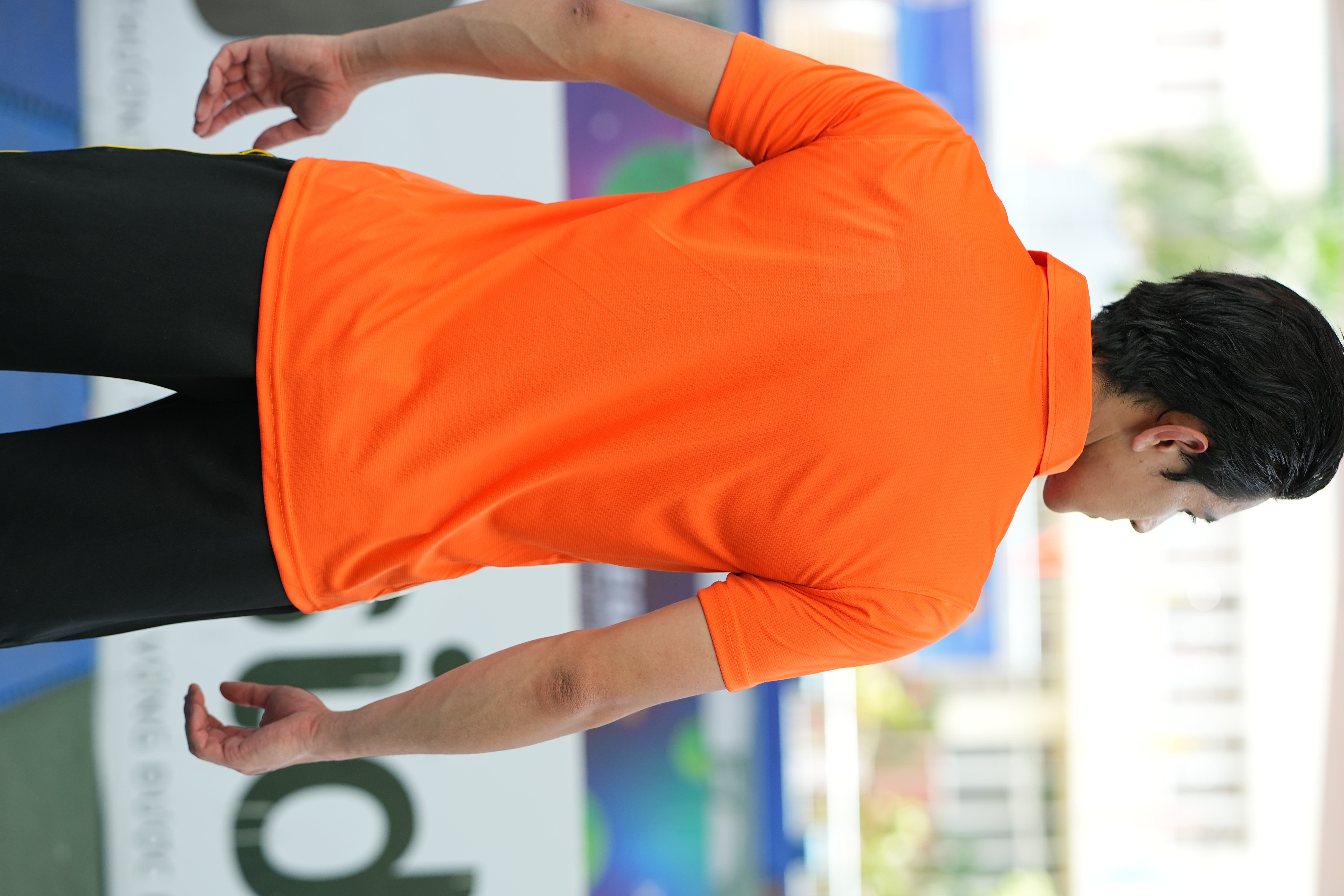 Áo cầu lông Pickleball tenis Nam Hiwing P1 Màu cam